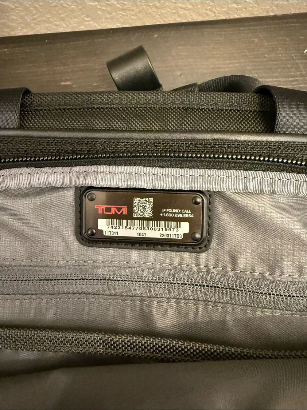 Tumi Black Vertical Laptop Messenger Bag